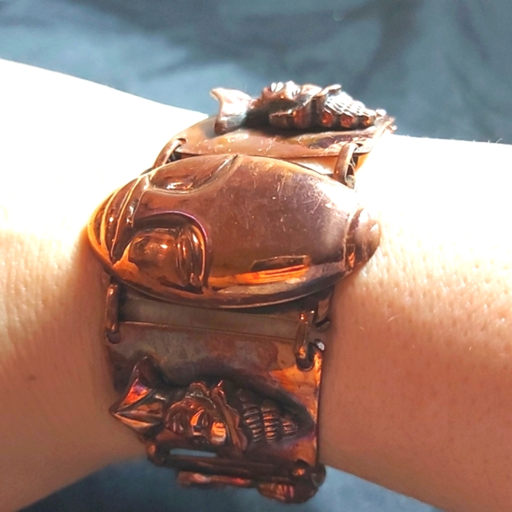 Vintage East Asian Copper Bracelet